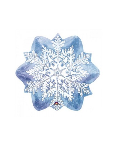 Шар "Снежинка голубая" 45 см