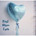 Большое "Голубое сердце 86 см" с тассел гирляндой