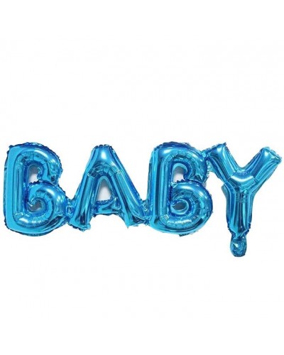Фольгированная надпись голубая "Baby"