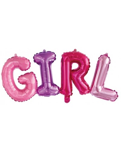 Фольгированная надпись розовая "Girl"