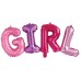 Фольгированная надпись розовая "Girl"