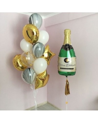 Готовая композиция из шаров "Бутылка шампанского"