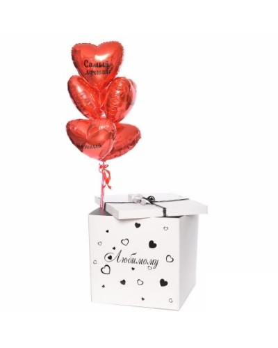 Коробка с шарами "Большая любовь"