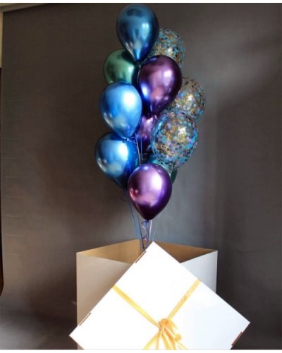 Коробка с шарами "Цветное небо"