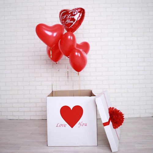Коробка с шарами "Love you"