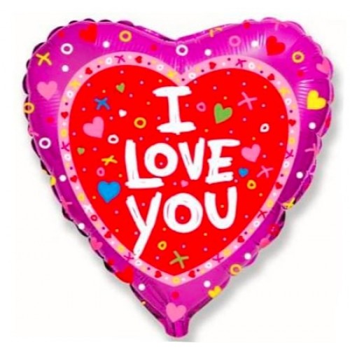 Фольгированный шар "Я люблю тебя"