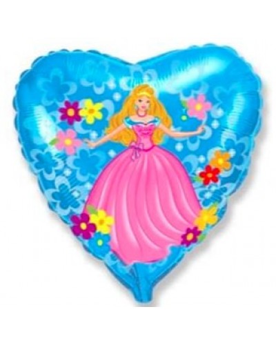 Фольгированный шар "Принцесса с цветами"