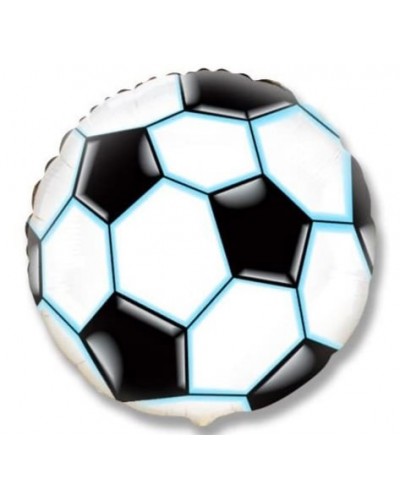 Фольгированный шар "Футбольный мяч черный"