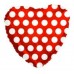 Фольгированный шар "Красное сердце в горошек"