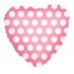Фольгированный шар "Розовое сердце в горошек"