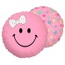 Фольгированный шар "Розовый смайлик"