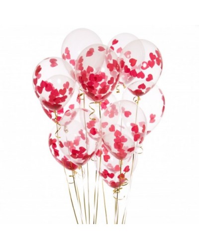 Воздушные шары с конфетти с Сердечками