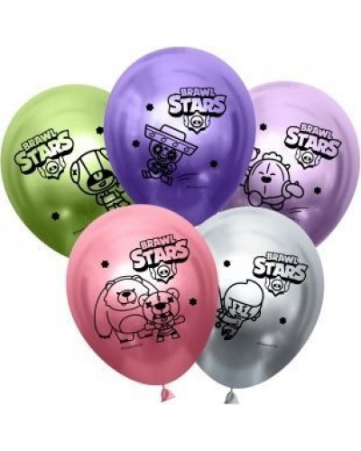 Воздушные шары хром Brawl Stars Команда бойцов